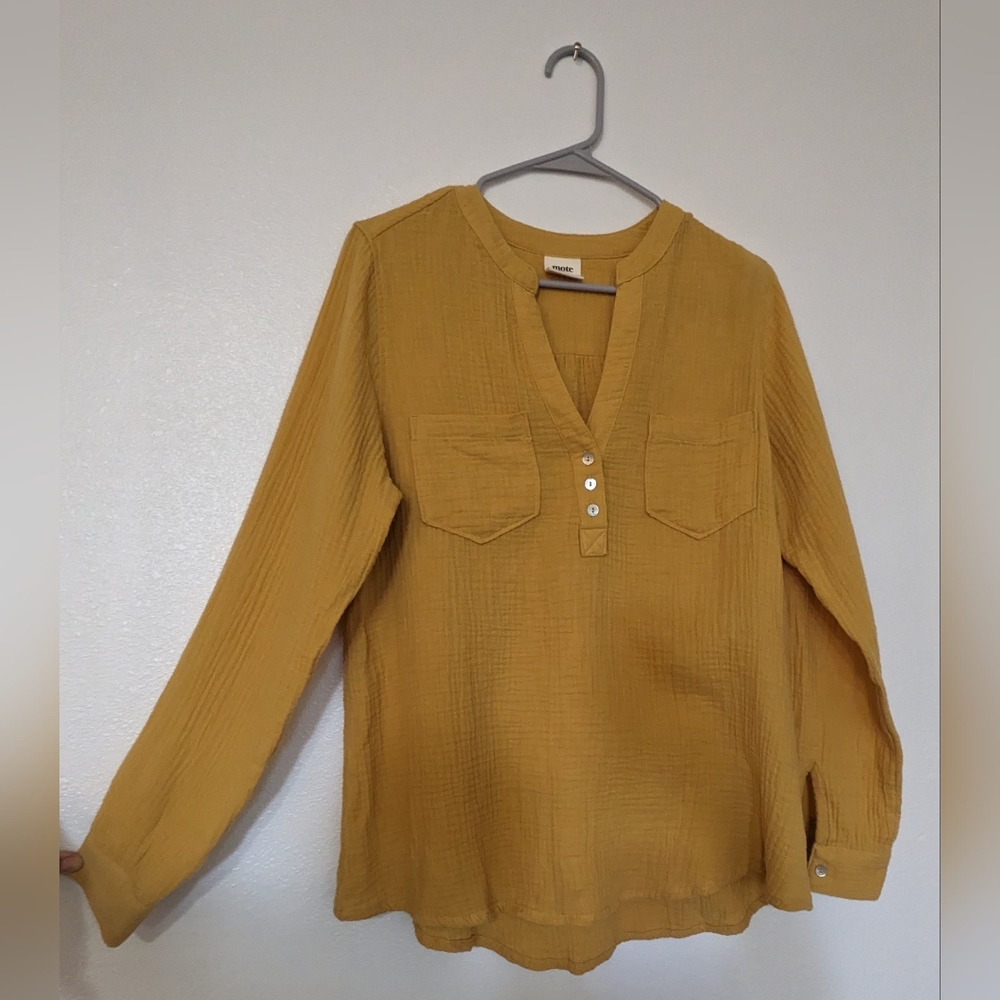 MOTE mustard long sleeve Henley
